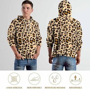 Nouveau sweat-shirt à capuche personnalisé pour homme, imprimé léopard, coupe classique, décontracté, tricoté, pour l'automne, sweat-shirt imprimé personnalisé pour homme - Product Image 4