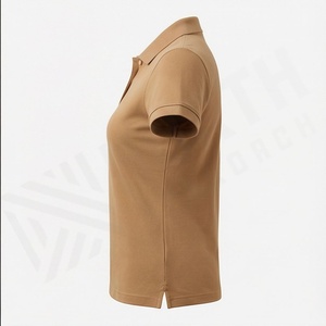 เสื้อโปโลผู้หญิงผ้าฝ้ายสองสีแบบกำหนดเองได้ พร้อมบริการพิมพ์สีตามสั่ง เสื้อโปโลแนวสปอร์ต - Product Image 3