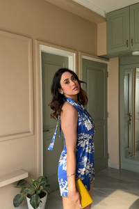 Nuevo y Moderno Vestido Corto de Satén con Volantes y Encaje, Estampado Floral, Informal, para Mujer, para la Noche o la Playa, Ecológico, Venta al por Mayor - Product Image 5