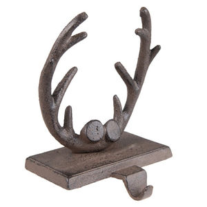 Elegante Soporte para Calcetines Navideños con Acabado Plateado, Gancho Metálico para Chimenea con Base, Decoración Festiva para Chimenea - Product Image 5