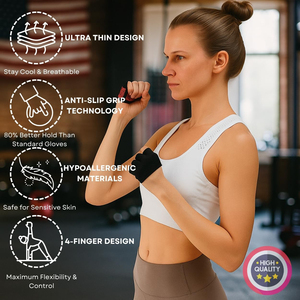 High Performance Finger Sits Training <b>Gloves</b> Durable Fabric With Anti Slip Grip For Gym Workouts And Outdoor Fitness Sessions - Product Image 4