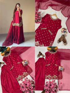 Elegant <b>Kurti</b> Plazzo Set for Women Stylish Traditional Wear Perfect for Wedding Festive Party Occasion and Daily Comfortable - Product Image 4