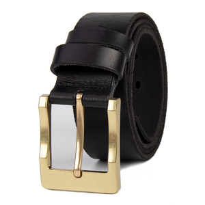 เข็มขัดหนังวัวแท้สไตล์วินเทจแบบสั่งทำพิเศษสำหรับผู้ชาย  รักษ์โลก  หัวเข็มขัดทองแดง  ขายส่งจากโรงงาน - Product Image 6