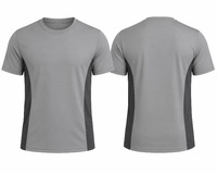 Ensemble de survêtement sportif pour homme, bleu marine, à séchage rapide, manches courtes, col rond, couleur unie, polyester, vêtements de sport d'été
