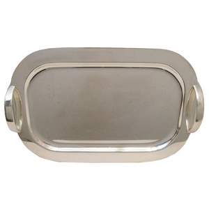 Plateau de service multifonctionnel en aluminium, idéal pour servir des boissons, des collations, des apéritifs et pour une utilisation décorative sur la table - Product Image 6