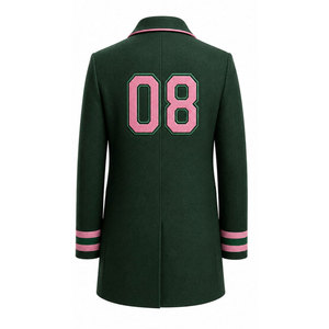 Blazer rose en mélange de laine pour femme GE, style grec, manches longues, pour sororité, fraternité, affaires, manteau élégant - Product Image 3
