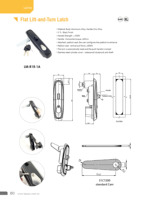 Boîte de commande d'alimentation Lipson LM-818-1A, serveur en rack, poignée pivotante à montage encastré, levage et rotation, serrure de porte de panneau électrique