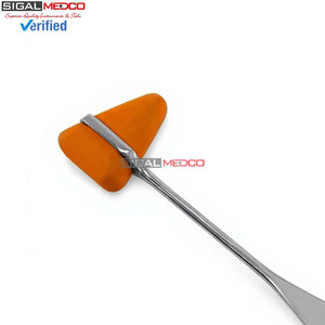 Marteau de réflexes neurologique Orange de 7,5 pouces, instrument médical chirurgical en acier inoxydable de qualité allemande pour diagnostic neurologique - Product Image 5