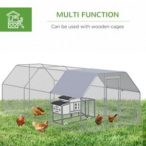Pollaio Grande Argento 5,7m x 2,8m x 1,9m per 15-18 Galline, Design Walk-In, Recinto da Giardino, Casetta per Polli - Product Image 6