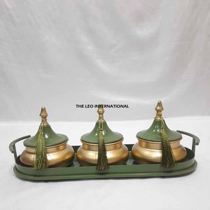 Middle East Style Dates Pots With Lids For Serving Use <b>Chocolate</b> Date Bowl Luxury Quality Arabic Date Serving Bowl - Product Image 1