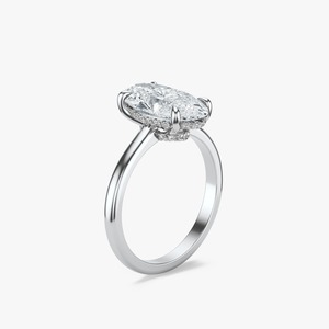 Anillo de Compromiso de Oro Amarillo de 14K con Diamante Moval de 1.5CT Cultivado en Laboratorio - Product Image 2