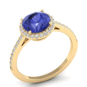 REYES Wholesaler Price 925 Sterling Silver Moissanite <b>Rings</b> For Women <b>Custom</b> 1.75Ct Tanzanite Gemstone Wedding Gift Jewelry - Product Image 2