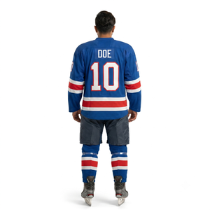 Custom Heavyweight Polyester Ice Hockey Jersey <b>Lace</b>-up V-Neck Long Sleeve Team Uniforms for Men Custom Logo OEM Manufacturer - Product Image 2