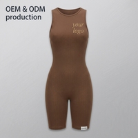 Combinaison de sport pour femmes adultes, sans bretelles, dos nu, en spandex, col rond, compression, personnalisable, respirante, séchage rapide
