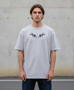 เสื้อยืดสตรีทแวร์แบบยูนิเซ็กซ์ขายส่ง ทรงโอเวอร์ไซส์ พิมพ์ลายกราฟิกตามสั่ง ผ้าฝ้าย - Product Image 1