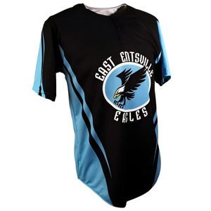 Maillot de baseball personnalisé à transfert thermique 100 % polyester, respirant, anti-humidité, protection UV, fabricant de vêtements de sport OEM - Product Image 2
