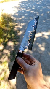 Cuchillo de Chef Damasco Hecho a Mano, Diseño Moderno, Mango de Madera, Cuchillo de Cocina Afilado, Precio Económico, Recién Llegado - Product Image 6