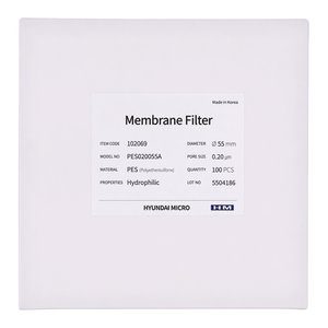 Filtro de Membrana Micro PES Hyundai de 0.20 m 55 mm para Filtración de Líquidos Acuosos - Product Image 1