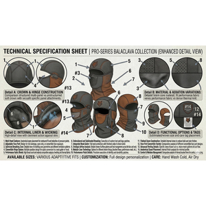 Pasamontañas Táctico Reflectante con Costuras Reforzadas, Transpirable, Elástico, con Protección UV, Cubre Cabeza Completa para Ciclismo, con Logotipo Personalizado - Product Image 4