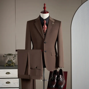 Nuevo Diseño Personalizado, Pantalones de Traje para Hombre, de Tela TR Transpirable, Antiarrugas, de Alta Calidad, Corte Entallado, Cuello en V, Formal y Elegante - Product Image 6