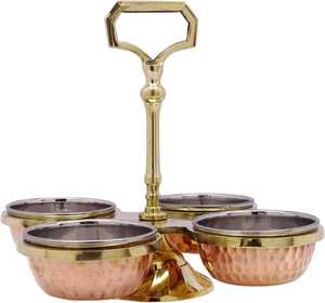 Handcrafted Hexagon Wooden Dry Fruit Box with Glass Top 6 Compartment Premium Sheesham Wood Spice Organizer Masala Dani Storage - Product Image 2