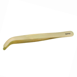 Best Selling Brass Tweezer Curved 140mm Jewelry Making Tweezers OEM Precision Hand <b>Tools</b> Manufacturer Precision Craft Tweezers - Product Image 1