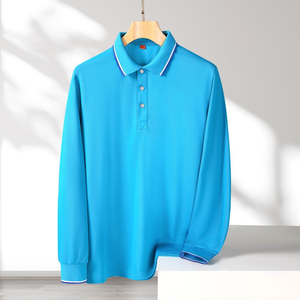 เสื้อยืดแขนยาวผู้ชายคุณภาพสูง ผลิตตามสั่ง สีและขนาดตามต้องการ ผ้าโพลีเอสเตอร์/คอตตอน ระบายอากาศได้ดี แบบถัก สวมใส่สบาย - Product Image 2