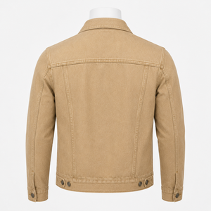 Veste en jean pour homme, couleur unie, coupe classique, fermeture à boutons, style décontracté, vêtement d'automne, veste en jean de qualité supérieure pour homme - Product Image 4