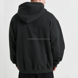 Nouveaux sweats à capuche surdimensionnés pour hommes, design tendance, poids lourd, logo personnalisé, sweats à capuche à épaules tombantes, prix bas - Product Image 6
