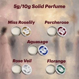 Baume de parfum solide en gros 5g 10g, portable, longue durée, sans alcool, crème parfumée, multiples senteurs florales, OEM ODM - Product Image 1