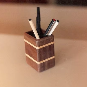 Boîte à crayons en bois écologique de qualité supérieure pour la maison et le bureau, par blossom craft india - Product Image 1