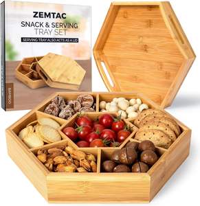 Rectangle Sheesham Wood Waterproof Spice <b>Box</b> Partitions & Spoon | Indian Kitchen Spice <b>Box</b> Masala Dabba ALTAMASH CRAFT - Product Image 1