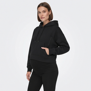 Sudadera Corta de Maternidad para Mujer, Sudadera con Capucha para Lactancia, Sudadera de Maternidad 100% Algodón, Sudadera de Embarazo - Product Image 1