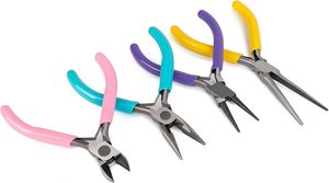 <b>Mini</b> Jewelry Making Pliers Set 4.5 Inch Stainless Steel Precision <b>Tools</b> <b>Kit</b> with Storage Case for DIY Craft Bracelet - Product Image 2