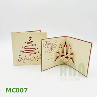 ANN HANDICRAFT Tarjetas de Felicitación Personalizadas Impresas en 4 Colores, Hechas a Mano en 3D, con Relieve, Papel con Barnizado Mate, Recuerdos Navideños