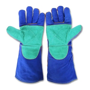 Gants de sécurité en cuir de vachette renforcé pour travaux lourds, résistants aux flammes, à la chaleur et aux étincelles, pour les barbecues et les soudeurs - Product Image 2