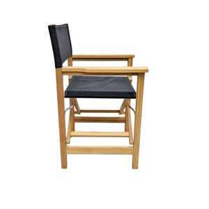 Luxury Folding <b>Teak</b> Wood Director <b>Chair</b> with Weatherproof Fabric Eco-Friendly Dining <b>Chair</b> for Outdoor Garden & Balcony Use - Product Image 3