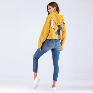 Sudaderas Cortas con Estampado Abstracto ODM, Sudadera Corta con Capucha y Hombros Caídos para Mujer, Sublimación Personalizada, Fabricante de Ropa OEM - Product Image 2