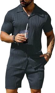 Men Summer <b>Knitted</b> Embroidered 100% Cotton Quick Dry Short Sleeve Custom Logo Joggers Suits <b>Set</b> Shirt and Short <b>Set</b> - Product Image 4