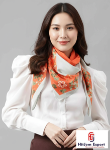 Foulards carrés de qualité supérieure Tissu léger Impression personnalisée Accessoires de mode élégants pour femmes Parfait pour la vente en gros - Product Image 4