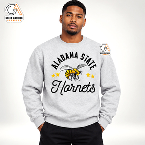Ropa Griega, Sudadera de Cuello Redondo para Hombre, Modelo Hornets, Color Gris, Algodón, Corte Regular, Diseño Estampado, Informal - Product Image 1