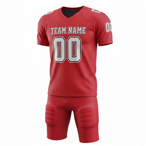 Uniforme de fútbol americano personalizado con diseño profesional, paneles laterales de spandex y costuras en twill, para entrenamiento escolar. - Product Image 5