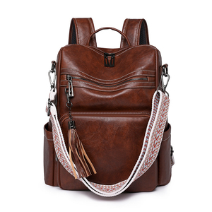 Modern Premium Leather <b>Backpack</b> With Functional Layout <b>Secure</b> Storage Sections Laptop Friendly Design And Comfortable Adjustable - Product Image 5