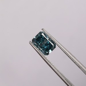 Pierre précieuse Moissanite synthétique de laboratoire de 1,01 à 3,01 carats, taille radiant, couleur bleu clair personnalisée, pour la fabrication de bijoux, charme unique - Product Image 4