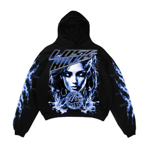 Sudadera con Capucha de Invierno de Alta Calidad con Diseño Gráfico Personalizado, Estilo Urbano, Oversize, 100% Algodón Felpa, Ecológica, Moderna y Estampada - Product Image 1