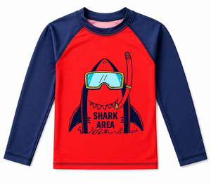 Kids Swimwear T Shirts UV Shield Short Sleeve Beach Apparel <b>Boys</b> Quick Dry Beach Swim Top Light weight Summer Vacation T Shirts - Product Image 1