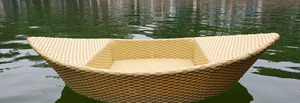 Bandeja Flotante de Ratán Hecha a Mano, Diseñada para Servicio de Comida Junto a la Piscina, Spa y Exportación Internacional - Product Image 2