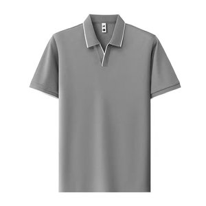 เสื้อเชิ้ตผู้ชาย คอปกนกนางนวล ผ้าถัก สีพื้น แขนสั้น สไตล์ลำลอง เหมาะสำหรับกีฬากอล์ฟ รับผลิตแบบ OEM มีหลายแบบให้เลือก - Product Image 2