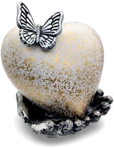 Elite Aluminum Heart Ash <b>Keepsake</b> Urn Funeral <b>Memorial</b> Container Featuring Premium Refined Exterior Craftsmanship - Product Image 5