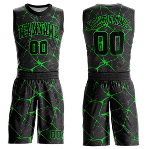 Ensemble de vêtements de sport respirants, à séchage rapide et confortables, kit uniforme de basketball personnalisé en gros, ensemble maillot et short imprimé par sublimation - Product Image 4